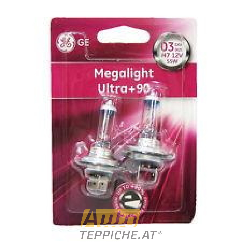 Autolampe GENERAL ELECTRIC 12V H7 55W Megalight Ultra 90% - Satz von 2 Glühbirnen